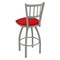 Holland Bar Stool Co 25" Swivel Counter Stool, Nickel Finish, Canter Red Seat 81025AN011 - alternate 4